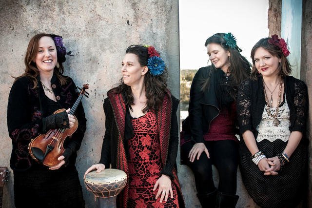 Rumelia, which calls itself a contemporary Balkan folk group, consists of, from left, Sitara Schauer, Deborah Ungar, Nicolle Jensen and Alysha Shaw.